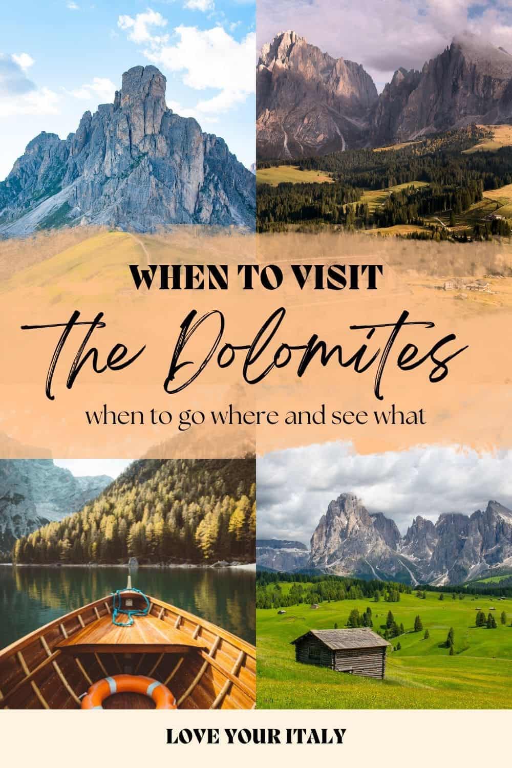 Best time to go to the Dolomites | Thinking about when to visit the Dolomites? Let me explain what's good and bad in every season in the Dolomites and when is the best month to visit! | dolomites italy | dolomites travel guide