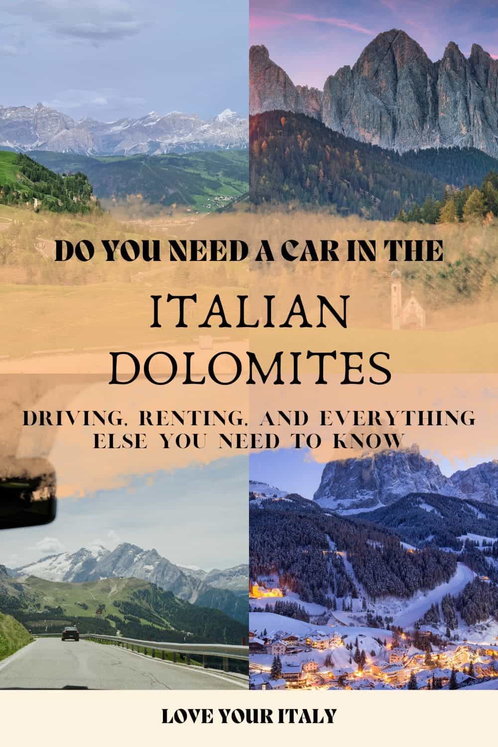 Is a car needed in the Dolomites? I'd say yes - it just makes the Dolomites vacation that much more relaxed! | Dolomites car | renting a car in the Dolomites | Do you need a car in the Dolomites?