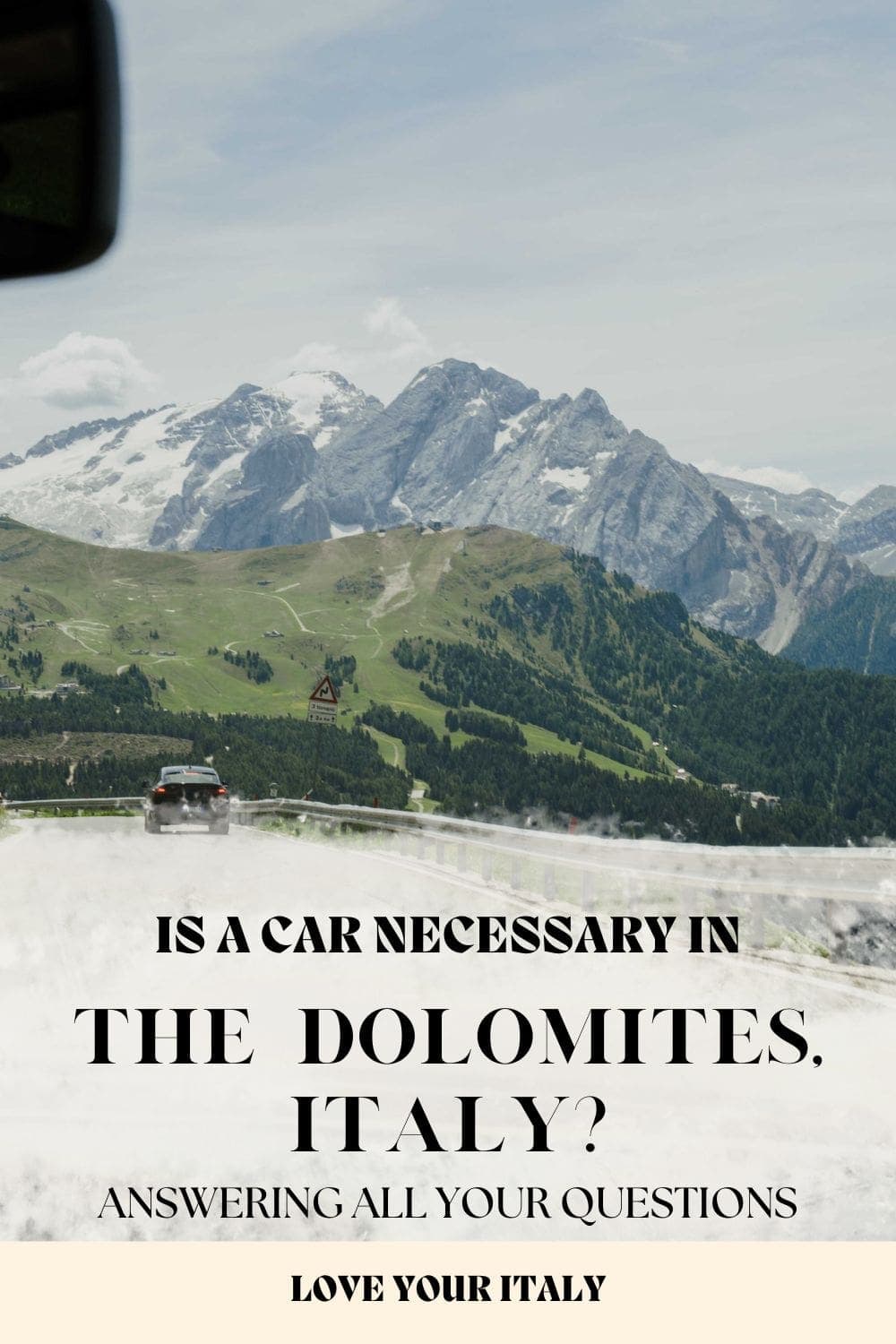 Can you do Dolomites with no car? Well, yes, you can, but it's much more inconvenient. So rent the car! | Dolomites car | dolomites without car | dolomites italy | renting a car in italy