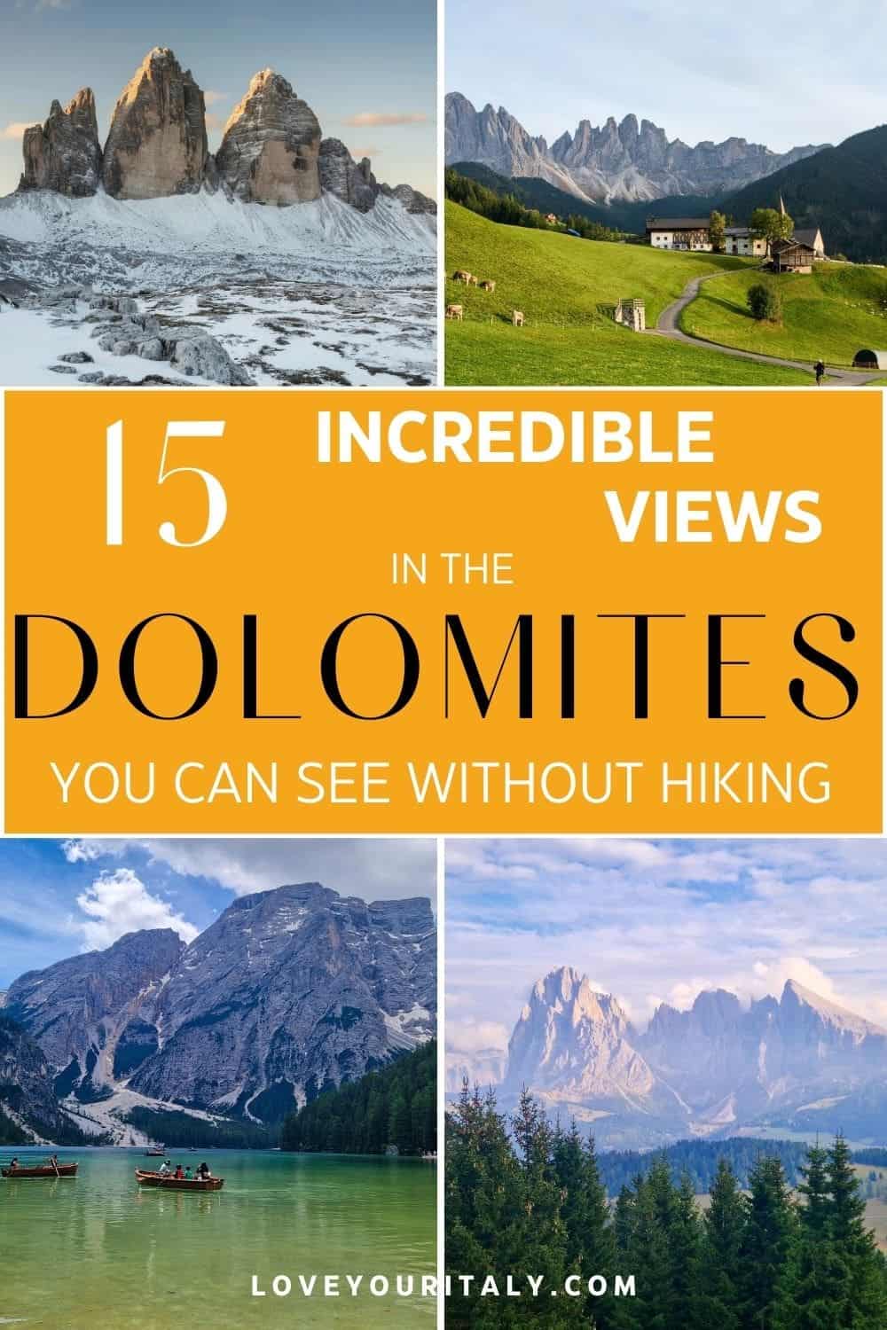 Dolomites Best Views | Are you looking for places with best Dolomites viewpoints? Here are 15 Dolomites Italy views - including hotels with the best views! 