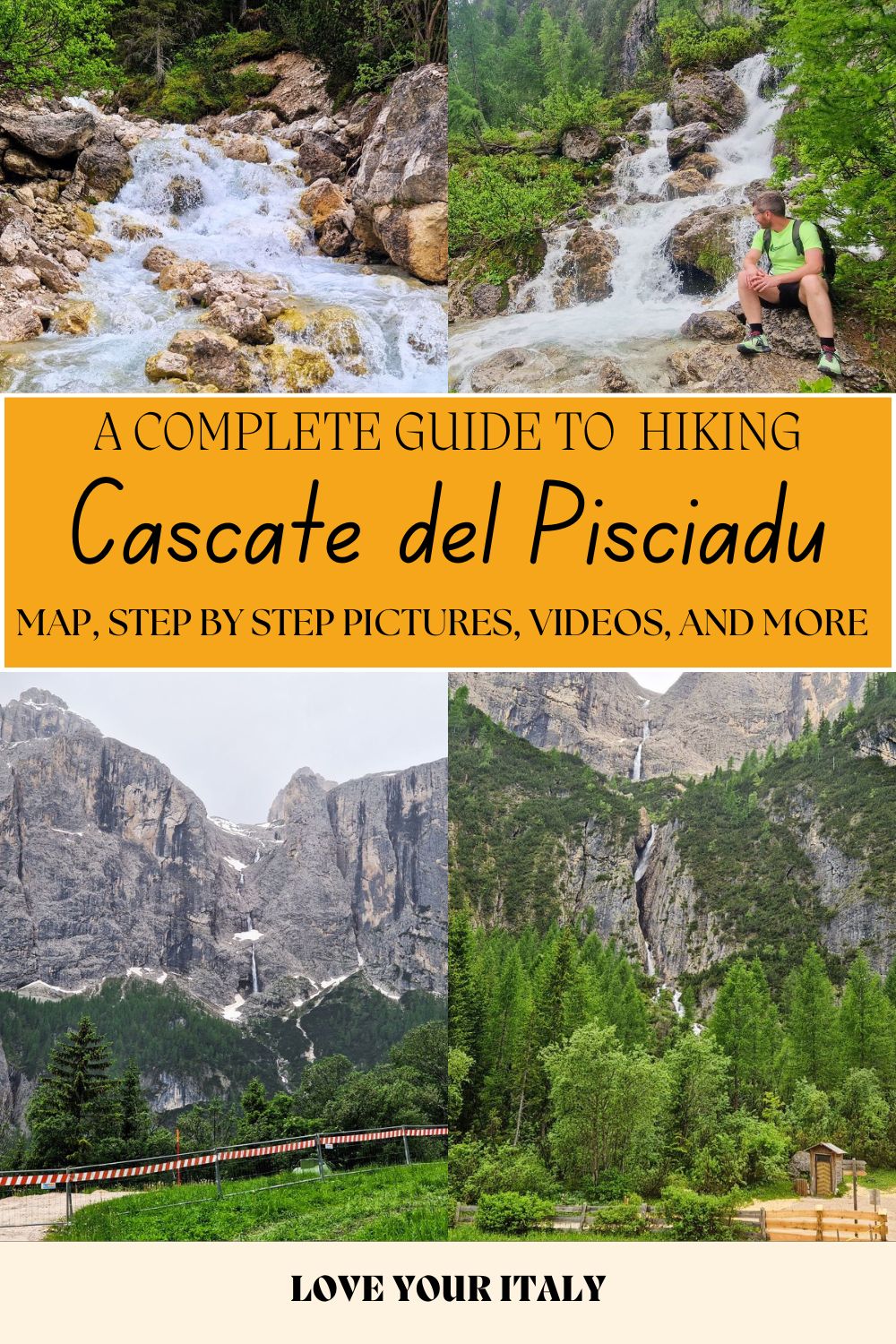 Hiking the Cascate del Pisciadu | Discover the breathtaking beauty of Cascate del Pisciadù in the heart of the Dolomites! 🌲🏞️ This complete hiking guide offers step-by-step pictures, maps, and videos to ensure an unforgettable adventure. #Dolomites #HikingItaly #WaterfallHike
